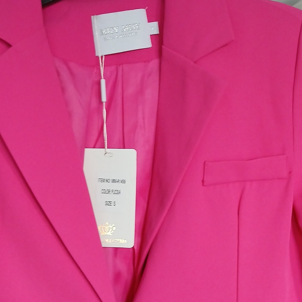 Windsor Bright Fuchsia Two-Button Notch Blazer - Picture 2 of 4